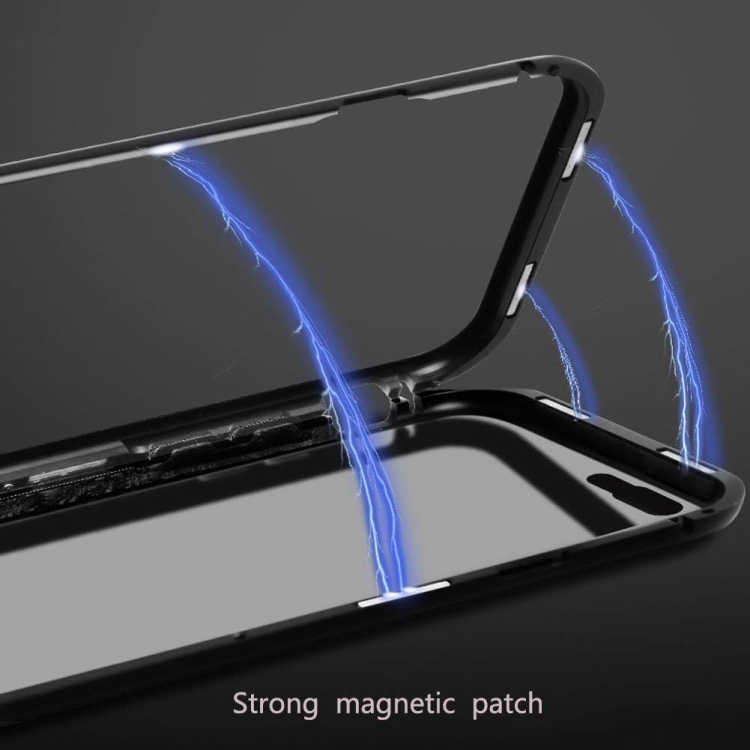 For iPhone SE 2022 / SE 2020 / 8 / 7 Mocolo Magnetic Metal Frame Tempered Glass Case(Black) For iPhone SE 2022 / SE 2020 / 8 / 7 Mocolo Magnetic Metal Frame Tempered Glass Case(Black)