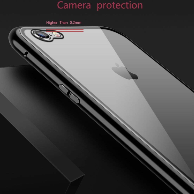 For iPhone SE 2022 / SE 2020 / 8 / 7 Mocolo Magnetic Metal Frame Tempered Glass Case(Black) For iPhone SE 2022 / SE 2020 / 8 / 7 Mocolo Magnetic Metal Frame Tempered Glass Case(Black)
