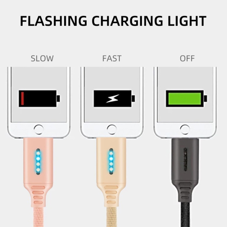 8 Pin Interface Zinc Alloy Marquee Luminous Intelligent Automatic Power off Charging Data Cable(glod) 8 Pin Interface Zinc Alloy Marquee Luminous Intelligent Automatic Power off Charging Data Cable(glod)