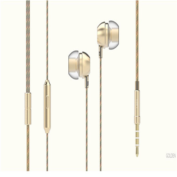 UiiSii In-Ear Earphone Metal Heavy Bass Sound Quality Music Earphone Noise Cancelling Headset(Golden) UiiSii In-Ear Earphone Metal Heavy Bass Sound Quality Music Earphone Noise Cancelling Headset(Golden)
