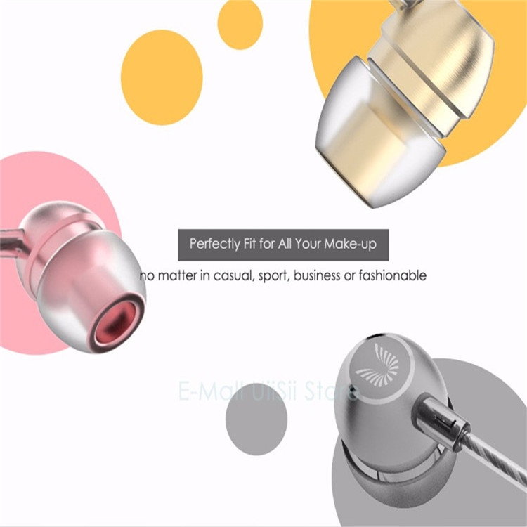 UiiSii In-Ear Earphone Metal Heavy Bass Sound Quality Music Earphone Noise Cancelling Headset(Golden) UiiSii In-Ear Earphone Metal Heavy Bass Sound Quality Music Earphone Noise Cancelling Headset(Golden)