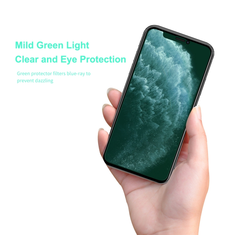 For iPhone 11 Pro Max / XS Max ENKAY Hat-Prince 0.26mm 9H 6D Curved Full Screen Eye Protection Green Film Tempered Glass Protector For iPhone 11 Pro Max / XS Max ENKAY Hat-Prince 0.26mm 9H 6D Curved Full Screen Eye Protection Green Film Tempered Glass Protector