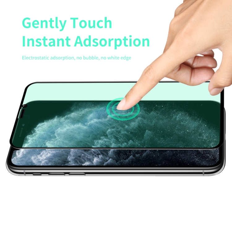 For iPhone 11 Pro Max / XS Max ENKAY Hat-Prince 0.26mm 9H 6D Curved Full Screen Eye Protection Green Film Tempered Glass Protector For iPhone 11 Pro Max / XS Max ENKAY Hat-Prince 0.26mm 9H 6D Curved Full Screen Eye Protection Green Film Tempered Glass Protector