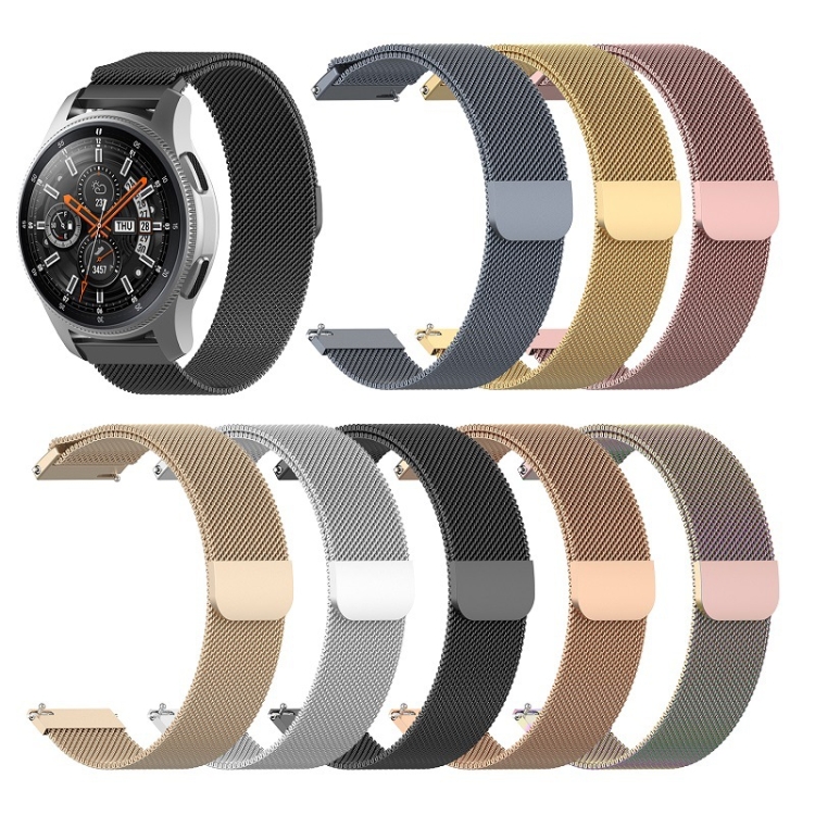 SUNSKY - For Honor Magic Watch 2 / Galaxy Active2 Milan Correa de malla de  acero inoxidable de 18 mm (oro rosa)