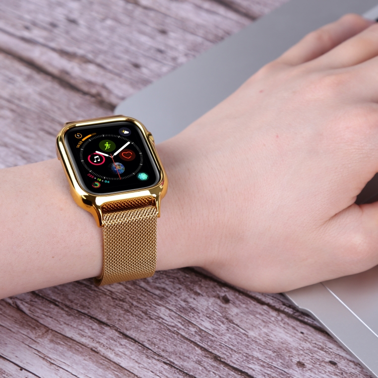 Apple watch gold milanese band sale
