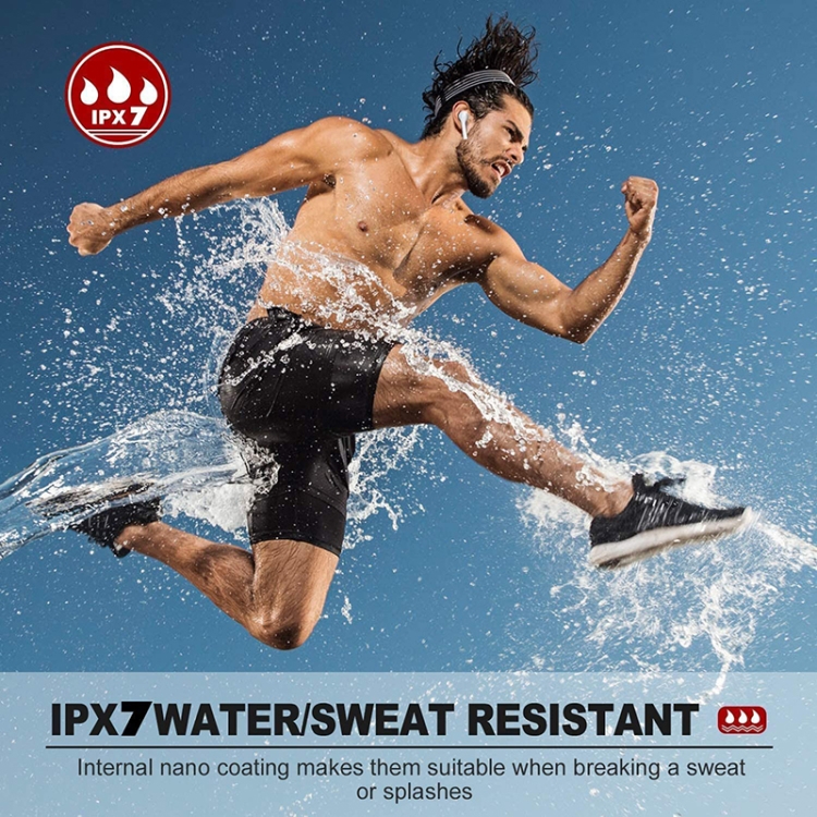 J3 Pro TWS Hifi Wireless Bluetooth 5.2 Earphone LED Display Waterproof Sports Gaming Headset Noise Earbuds(White)
