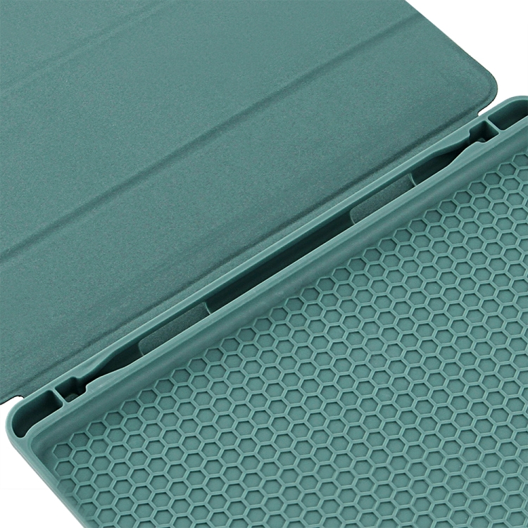 For iPad 10.2 Honeycomb Ventilation Foldable Deformation Horizontal Flip PU Leather Case with 3-Folding Holder & Pen Slot & Smart Sleep / Wake-up(Black)