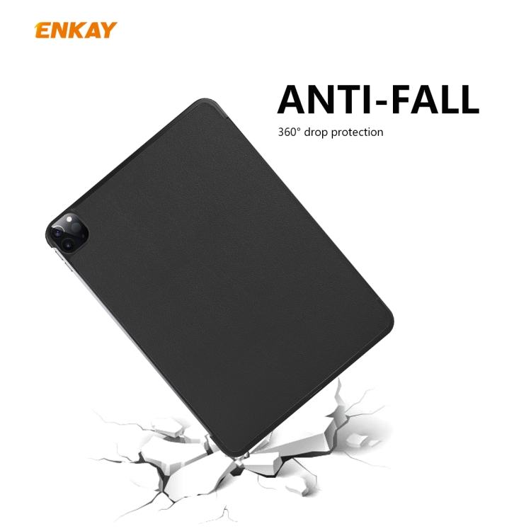 For iPad Pro 11 2022 / 2020 / 2021 ENKAY ENK-8001 Denim Pattern Horizontal Flip Leather Smart Tablet Case with Holder(Black) For iPad Pro 11 2022 / 2020 / 2021 ENKAY ENK-8001 Denim Pattern Horizontal Flip Leather Smart Tablet Case with Holder(Black)