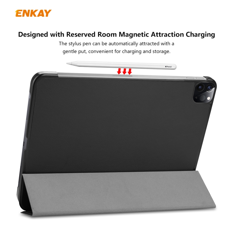 For iPad Pro 11 2022 / 2020 / 2021 ENKAY ENK-8001 Denim Pattern Horizontal Flip Leather Smart Tablet Case with Holder(Black) For iPad Pro 11 2022 / 2020 / 2021 ENKAY ENK-8001 Denim Pattern Horizontal Flip Leather Smart Tablet Case with Holder(Black)