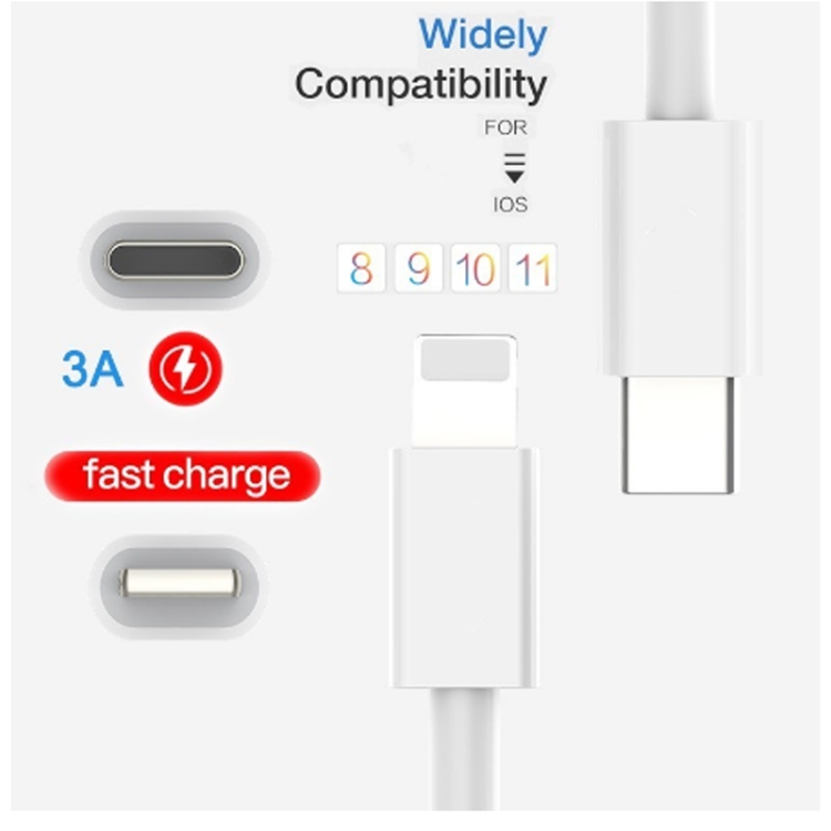 XJ-58 PD 18W USB-C / Type-C to 8 Pin Flash Charging Data Cable, Cable Length: 2m XJ-58 PD 18W USB-C / Type-C to 8 Pin Flash Charging Data Cable, Cable Length: 2m