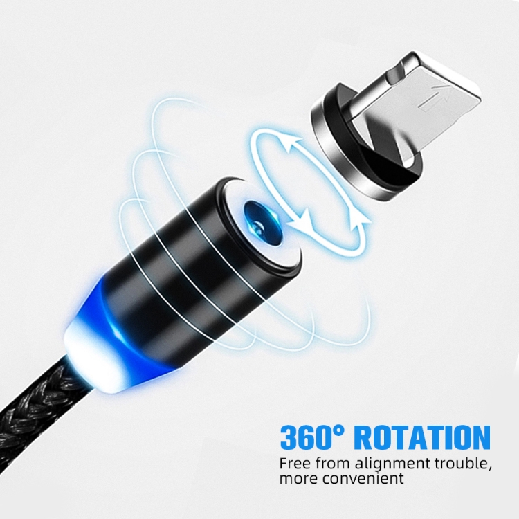 USB to Micro USB Magnetic Metal Connector Nylon Two-color Braided