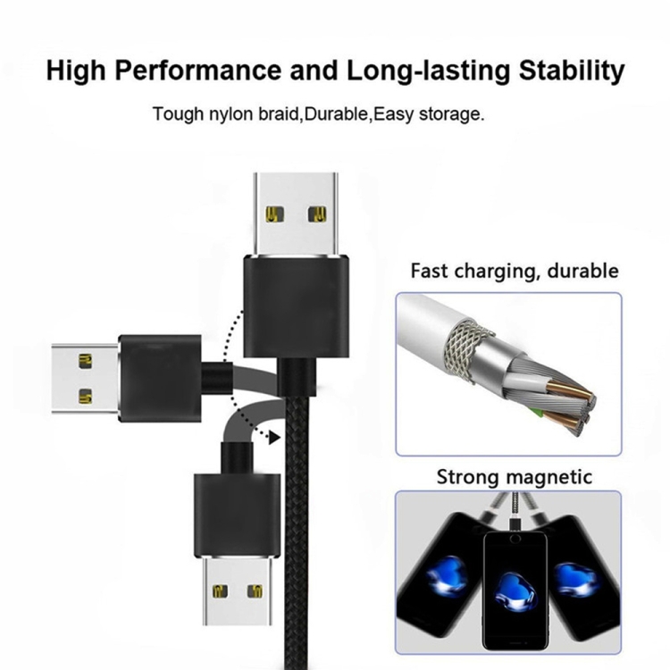 Câble Sunsky à embouts magnétiques USB Type-A vers Type-C/Lightning/micro  USB