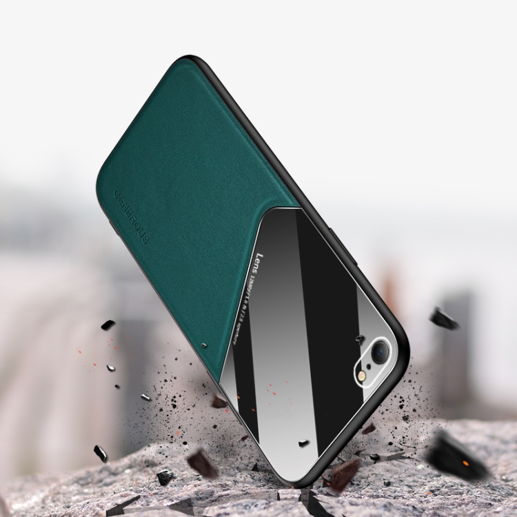 For iPhone SE 2022 / SE 2020 / 8 / 7 All-inclusive Leather + Organic Glass Phone Case With Metal Iron Sheet(Red) For iPhone SE 2022 / SE 2020 / 8 / 7 All-inclusive Leather + Organic Glass Phone Case With Metal Iron Sheet(Red)