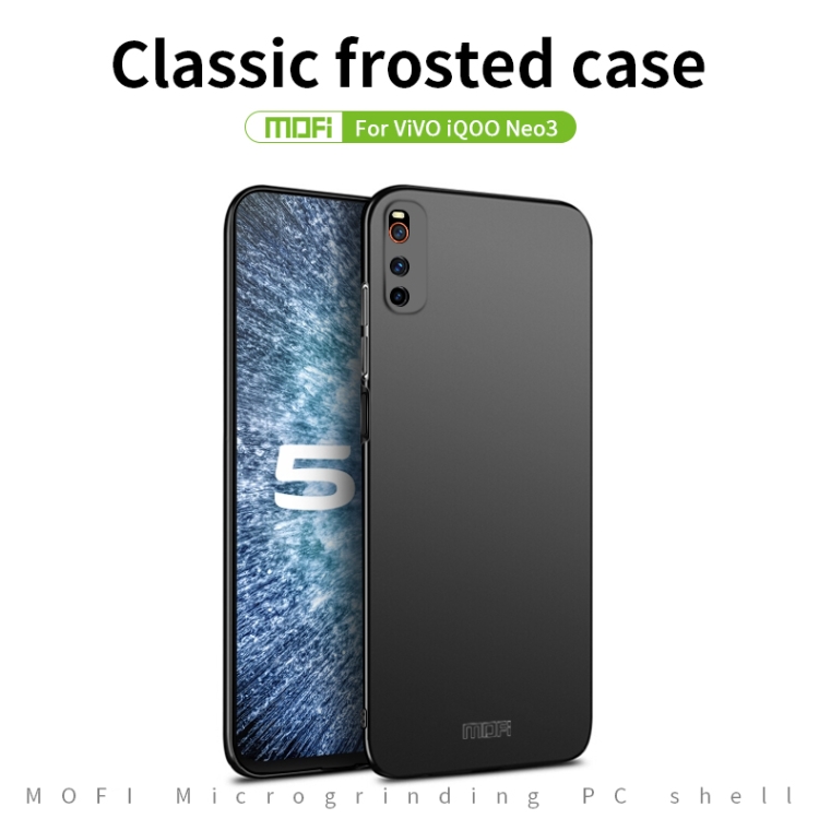 For Vivo iQOO Neo 3 MOFI Frosted PC Ultra-thin Hard Case(Black)