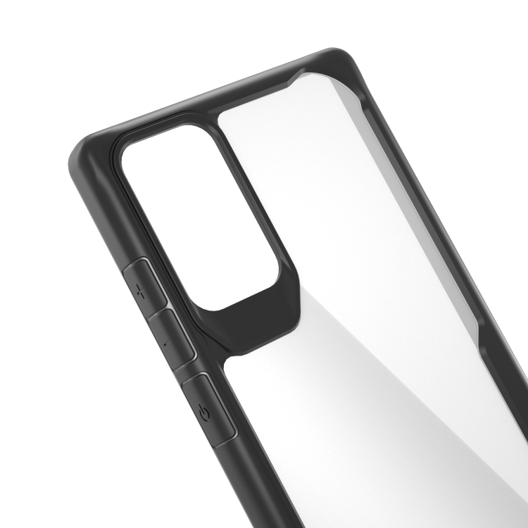 For Samsung Galaxy Note 20 Transparent PC + TPU Full Coverage Shockproof Protective Case(Black) For Samsung Galaxy Note 20 Transparent PC + TPU Full Coverage Shockproof Protective Case(Black)