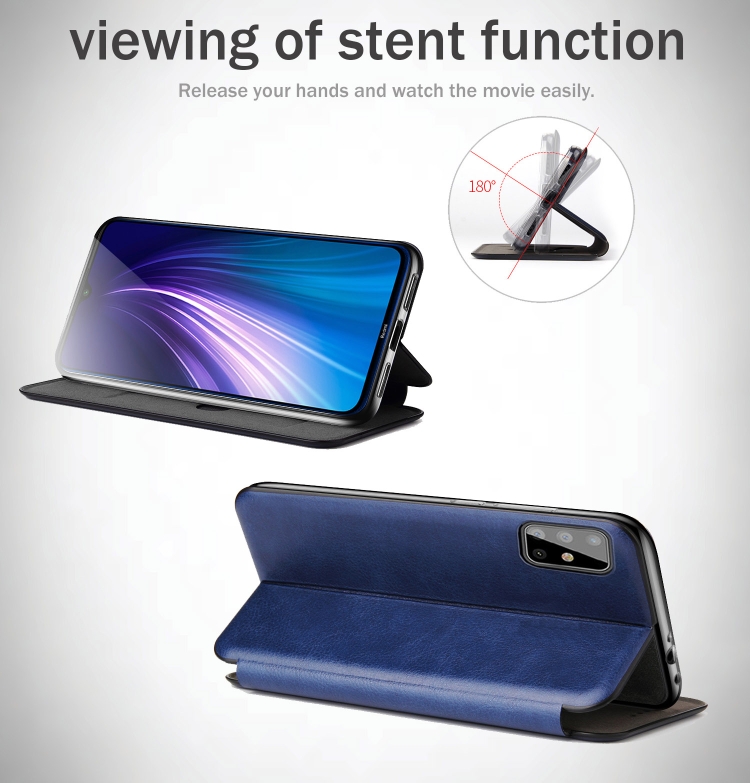 Cover Klapber Per Xiaomi Redmi Note 14: Custodia Portafoglio In Pelle PU Con Cinturino E Fessure Per Carte. Morbida Silicone TPU Interno, Colore Blu Con Dettaglio Farfalla. - 2