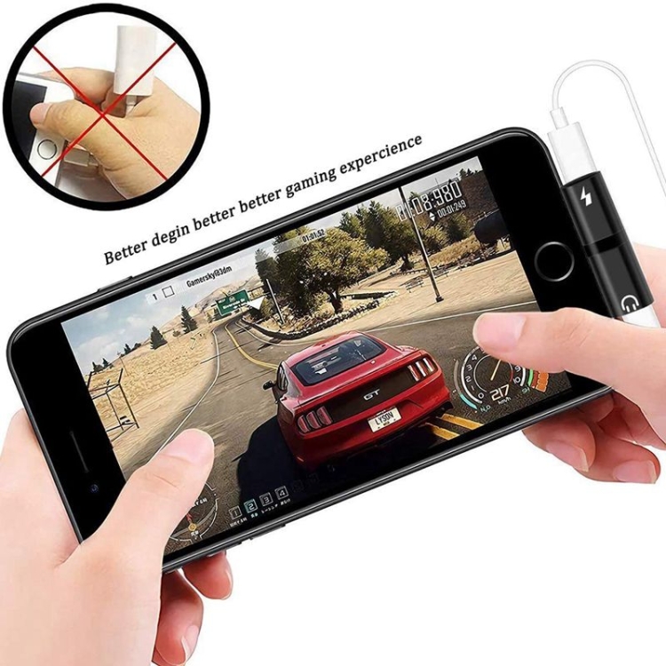 Zs-18182 2 in 1 8 Pin Male to 8 Pin Charging + 8 Pin Audio Female Connector Earphone Adapter, Supports Call & Volume Control(Black) Zs-18182 2 in 1 8 Pin Male to 8 Pin Charging + 8 Pin Audio Female Connector Earphone Adapter, Supports Call & Volume Control(Black)