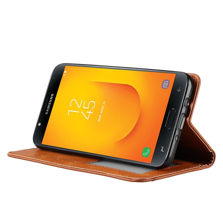 Knead Skin Texture Horizontal Flip Leather Case for Galaxy J7 DUO / J720F, with Photo Frame & Holder & Card Slots & Wallet(Black) Knead Skin Texture Horizontal Flip Leather Case for Galaxy J7 DUO / J720F, with Photo Frame & Holder & Card Slots & Wallet(Black)
