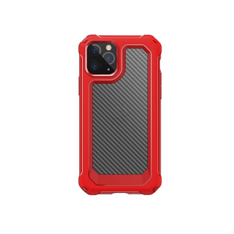 For iPhone 11 Pro Transparent Carbon Fiber Texture Rugged Full Body TPU+PC Scratch-Resistant Shockproof Case(Red) For iPhone 11 Pro Transparent Carbon Fiber Texture Rugged Full Body TPU+PC Scratch-Resistant Shockproof Case(Red)