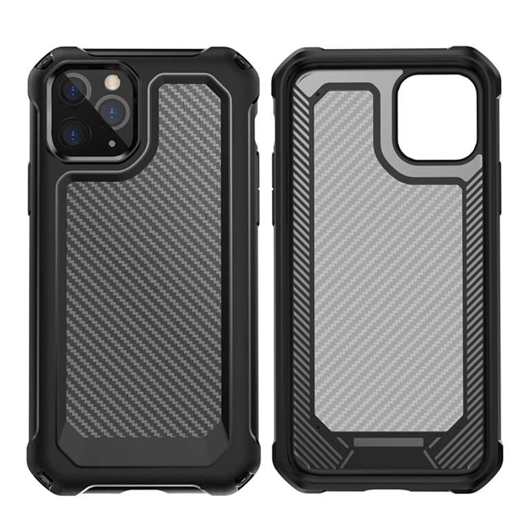 For iPhone 11 Pro Transparent Carbon Fiber Texture Rugged Full Body TPU+PC Scratch-Resistant Shockproof Case(Red) For iPhone 11 Pro Transparent Carbon Fiber Texture Rugged Full Body TPU+PC Scratch-Resistant Shockproof Case(Red)