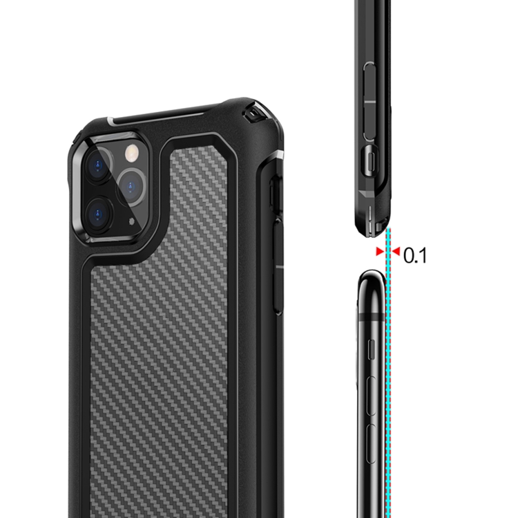For iPhone 11 Pro Transparent Carbon Fiber Texture Rugged Full Body TPU+PC Scratch-Resistant Shockproof Case(Red) For iPhone 11 Pro Transparent Carbon Fiber Texture Rugged Full Body TPU+PC Scratch-Resistant Shockproof Case(Red)