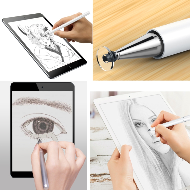 Imitación de porcelana 2 en 1 bolígrafo capacitivo con pantalla táctil para teléfono móvil para Apple / Huawei / Xiaomi / Samsung (blanco) - 6