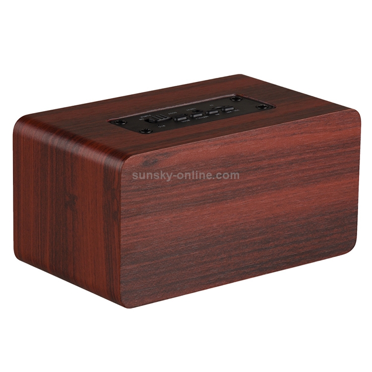 W5 Portable HiFi Shock Bass Wooden Bluetooth Speaker(Dark Brown) W5 Portable HiFi Shock Bass Wooden Bluetooth Speaker(Dark Brown)