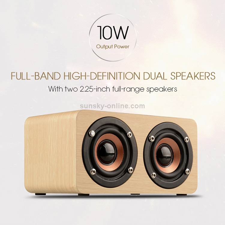 W5 Portable HiFi Shock Bass Wooden Bluetooth Speaker(Dark Brown) W5 Portable HiFi Shock Bass Wooden Bluetooth Speaker(Dark Brown)