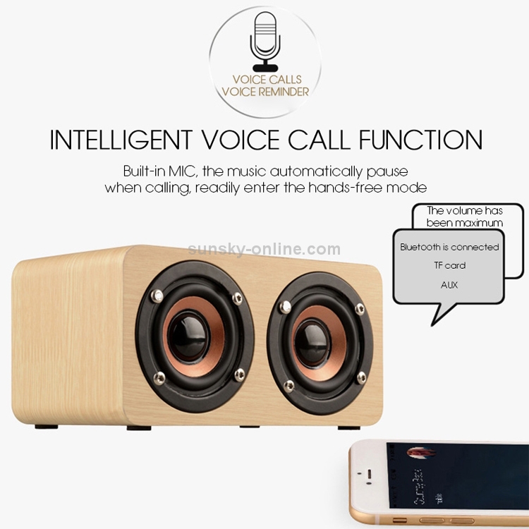 W5 Portable HiFi Shock Bass Wooden Bluetooth Speaker(Dark Brown) W5 Portable HiFi Shock Bass Wooden Bluetooth Speaker(Dark Brown)