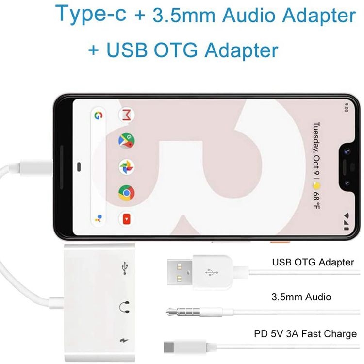 2 In 2 Lightning And USB C To 3.5mm Headphone And Ghana