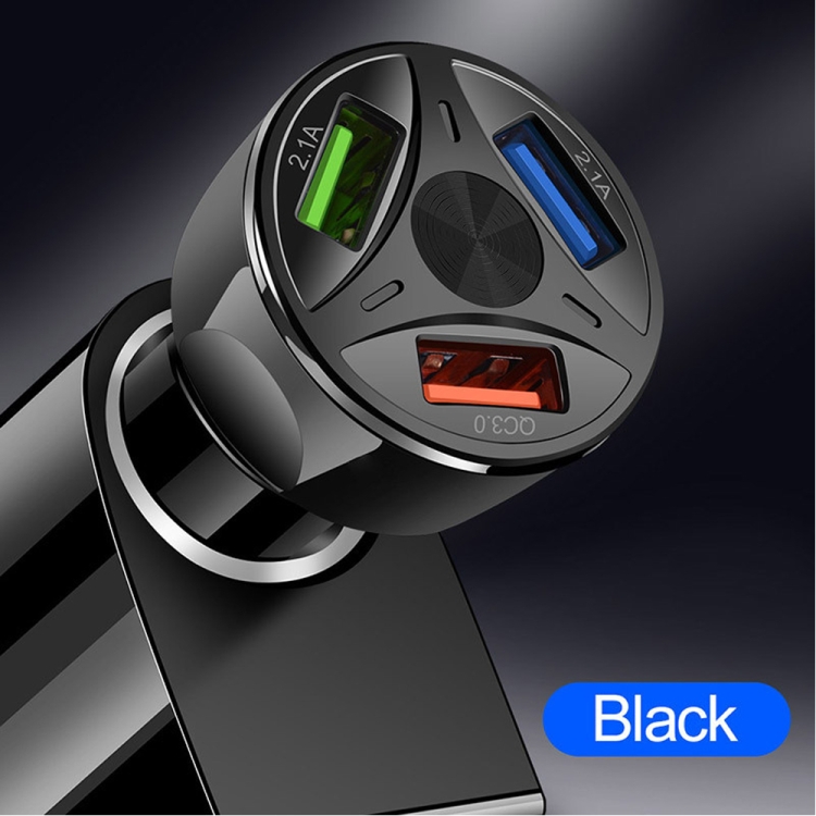 YSY-395KC QC3.0 3 USB 35W High Power Vehicle Charger / Mobile Phone Tablet Universal Vehicle Charger(Black) YSY-395KC QC3.0 3 USB 35W High Power Vehicle Charger / Mobile Phone Tablet Universal Vehicle Charger(Black)