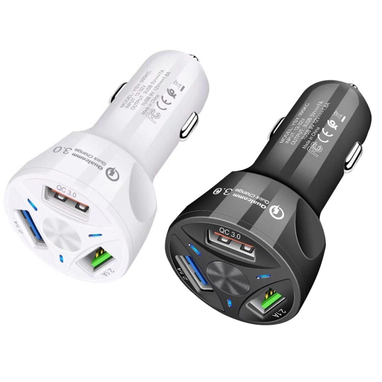 YSY-395KC QC3.0 3 USB 35W High Power Vehicle Charger / Mobile Phone Tablet Universal Vehicle Charger(Black) YSY-395KC QC3.0 3 USB 35W High Power Vehicle Charger / Mobile Phone Tablet Universal Vehicle Charger(Black)