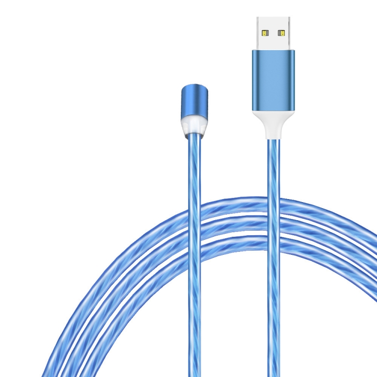 Cabo de carregamento para celular de streamer colorido de sucção magnética  USB para Type-C / USB