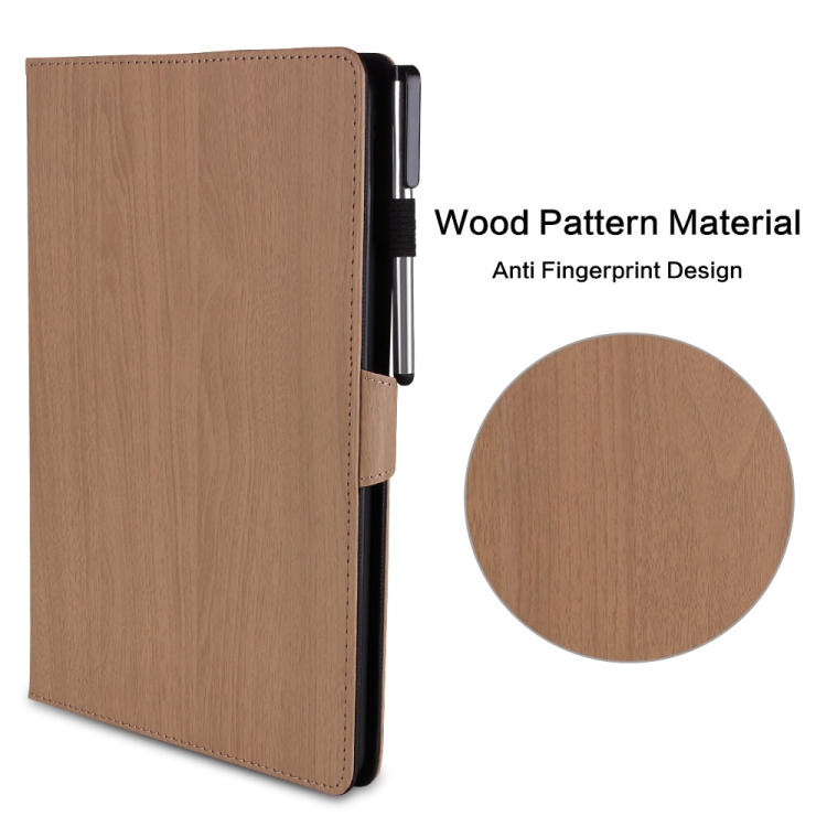 For iPad 9.7 inch 2017 / 2018 Wood Grain PU Leather + TPU Soft Bottom Case with Holder & Sleep / Wake-up Function(Dark Brown) For iPad 9.7 inch 2017 / 2018 Wood Grain PU Leather + TPU Soft Bottom Case with Holder & Sleep / Wake-up Function(Dark Brown)