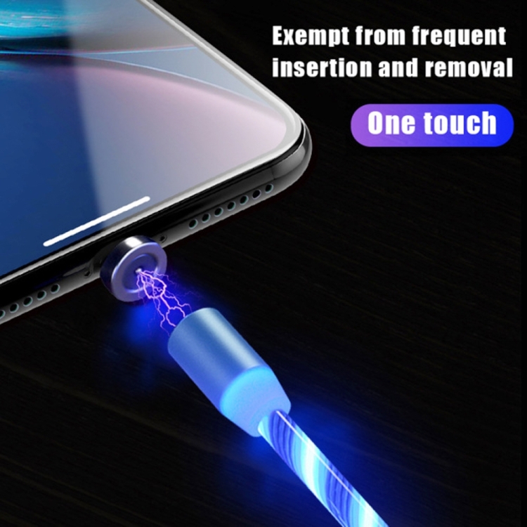2 in 1 USB to 8 Pin + Micro USB Magnetic Suction Colorful Streamer Mobile Phone Charging Cable, Length: 1m(Color Light) 2 in 1 USB to 8 Pin + Micro USB Magnetic Suction Colorful Streamer Mobile Phone Charging Cable, Length: 1m(Color Light)