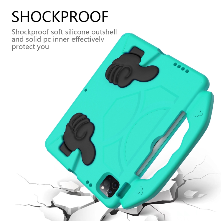 For iPad Pro 11 2020 EVA Shockproof Tablet Case with Thumb Bracket (Glacier Green) For iPad Pro 11 2020 EVA Shockproof Tablet Case with Thumb Bracket (Glacier Green)