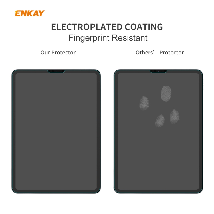 For iPad Pro 11 2022 / 2021 / 2020 / 2018 / iPad Air 2020 10.9 / 2022 ENKAY Hat-Prince 0.33mm 9H Surface Hardness 2.5D Explosion-proof Tempered Glass Protector For iPad Pro 11 2022 / 2021 / 2020 / 2018 / iPad Air 2020 10.9 / 2022 ENKAY Hat-Prince 0.33mm 9H Surface Hardness 2.5D Explosion-proof Tempered Glass Protector
