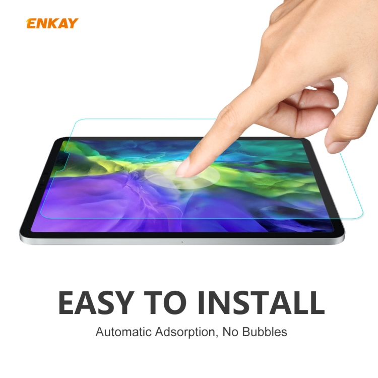For iPad Pro 11 2022 / 2021 / 2020 / 2018 / iPad Air 2020 10.9 / 2022 ENKAY Hat-Prince 0.33mm 9H Surface Hardness 2.5D Explosion-proof Tempered Glass Protector For iPad Pro 11 2022 / 2021 / 2020 / 2018 / iPad Air 2020 10.9 / 2022 ENKAY Hat-Prince 0.33mm 9H Surface Hardness 2.5D Explosion-proof Tempered Glass Protector