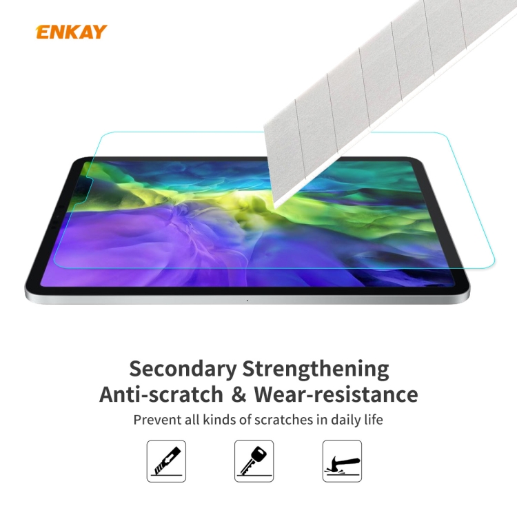 For iPad Pro 11 2022 / 2021/ 2020 / 2018 2 PCS ENKAY Hat-Prince 0.33mm 9H Surface Hardness 2.5D Explosion-proof Tempered Glass Protector For iPad Pro 11 2022 / 2021/ 2020 / 2018 2 PCS ENKAY Hat-Prince 0.33mm 9H Surface Hardness 2.5D Explosion-proof Tempered Glass Protector