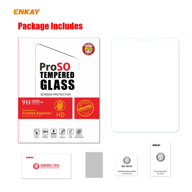 For iPad Pro 11 2022 / 2021/ 2020 / 2018 2 PCS ENKAY Hat-Prince 0.33mm 9H Surface Hardness 2.5D Explosion-proof Tempered Glass Protector For iPad Pro 11 2022 / 2021/ 2020 / 2018 2 PCS ENKAY Hat-Prince 0.33mm 9H Surface Hardness 2.5D Explosion-proof Tempered Glass Protector