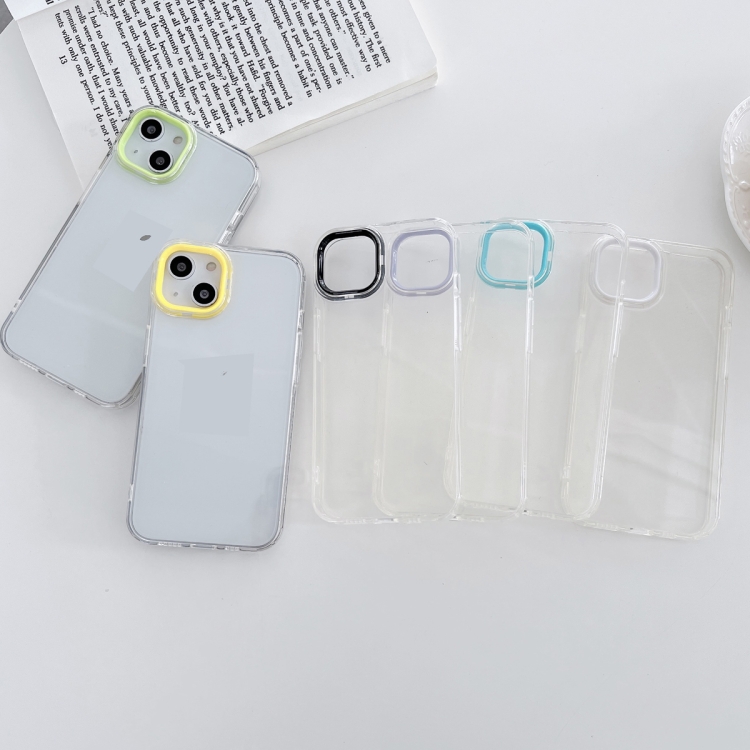 For iPhone 13 For iPhone 13 Macaron Lens Frame Transparent TPU