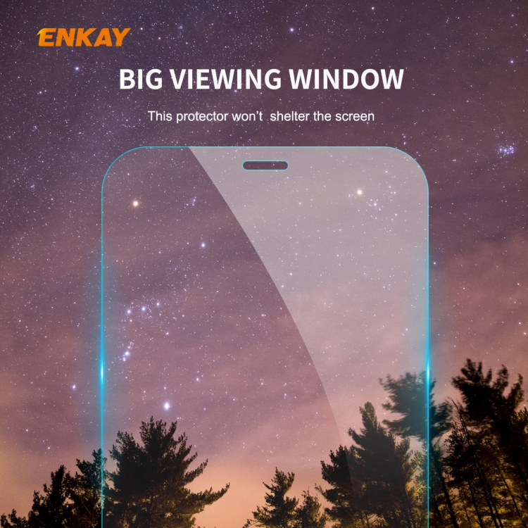 For iPhone 12 mini 10pcs ENKAY Hat-Prince 0.26mm 9H 2.5D Curved Edge Explosion-proof Tempered Glass Film