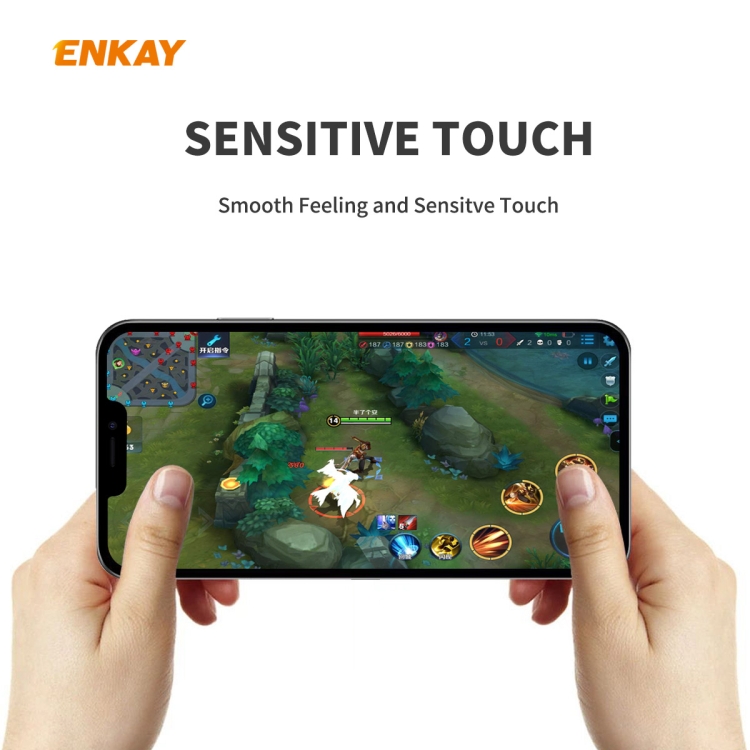 For iPhone 12 mini 10pcs ENKAY Hat-Prince 0.26mm 9H 2.5D Curved Edge Explosion-proof Tempered Glass Film