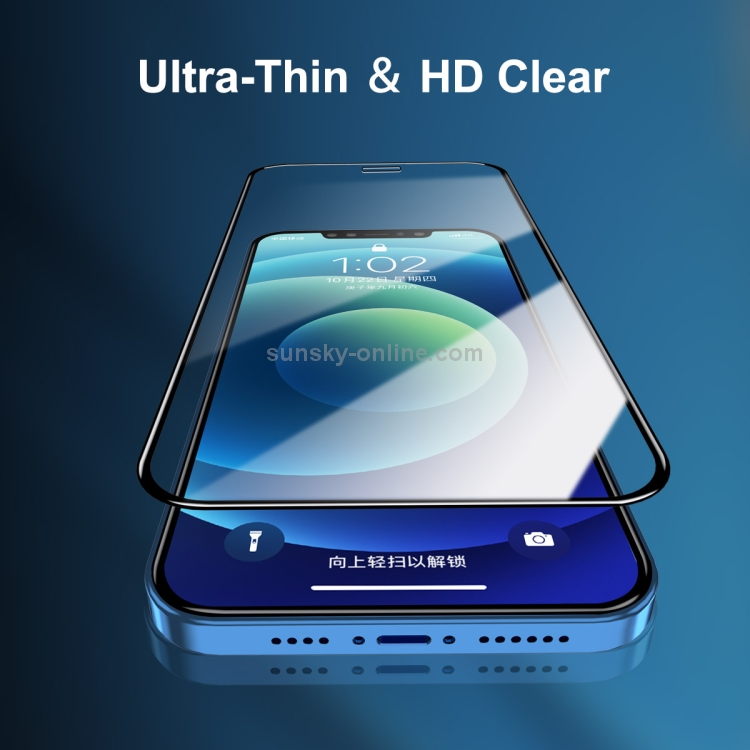 For iPhone 12 Pro Max 2pcs ENKAY Hat-Prince Full Glue 0.26mm 9H 2.5D Tempered Glass Full Coverage Film