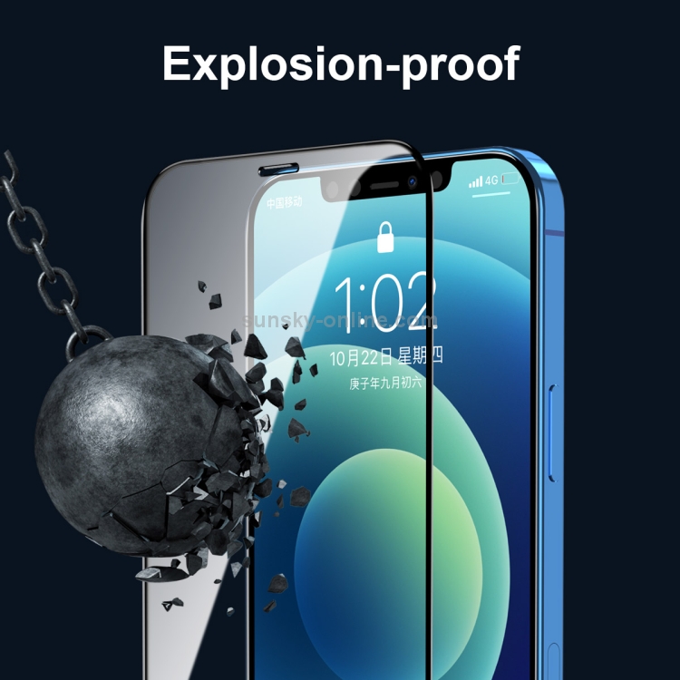 For iPhone 12 Pro Max 2pcs ENKAY Hat-Prince Full Glue 0.26mm 9H 2.5D Tempered Glass Full Coverage Film