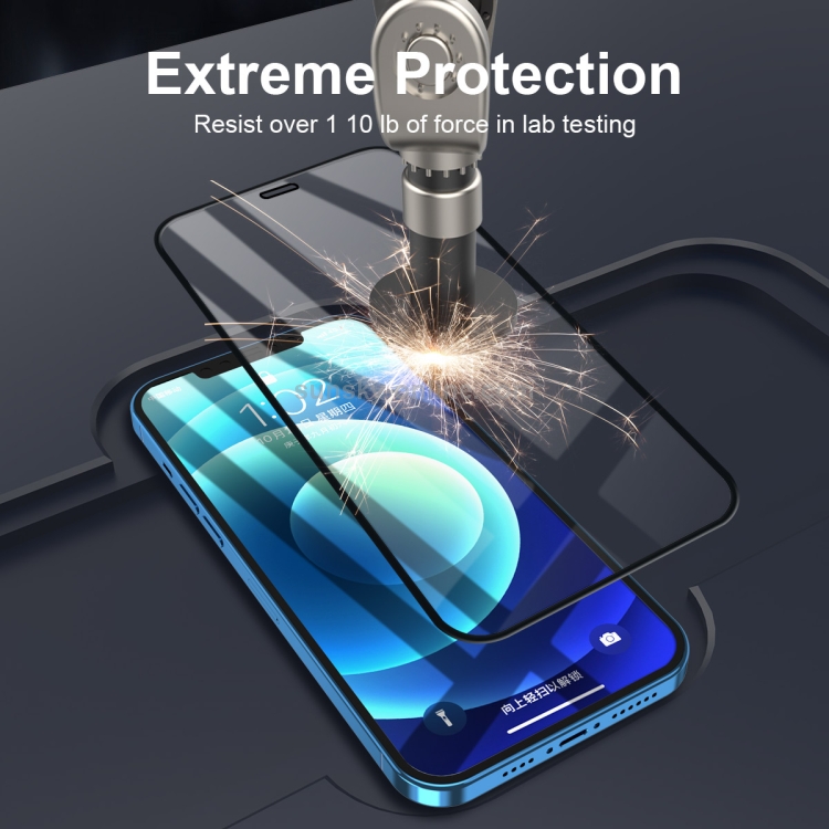 For iPhone 12 Pro Max 2pcs ENKAY Hat-Prince Full Glue 0.26mm 9H 2.5D Tempered Glass Full Coverage Film