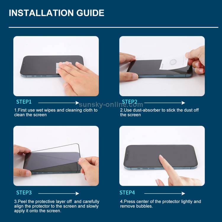 For iPhone 12 Pro Max 2pcs ENKAY Hat-Prince Full Glue 0.26mm 9H 2.5D Tempered Glass Full Coverage Film