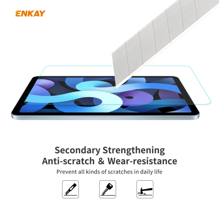 For iPad Air 2020 10.9 / Air 2022 2 PCS ENKAY Hat-Prince 0.33mm 9H Surface Hardness 2.5D Explosion-proof Tempered Glass Protector For iPad Air 2020 10.9 / Air 2022 2 PCS ENKAY Hat-Prince 0.33mm 9H Surface Hardness 2.5D Explosion-proof Tempered Glass Protector