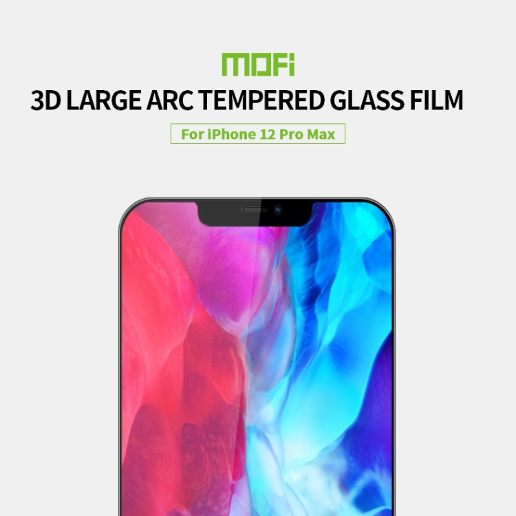 For iPhone 12 Pro Max MOFI 9H 3D Explosion-proof Curved Screen Tempered Glass Film(Black) For iPhone 12 Pro Max MOFI 9H 3D Explosion-proof Curved Screen Tempered Glass Film(Black)