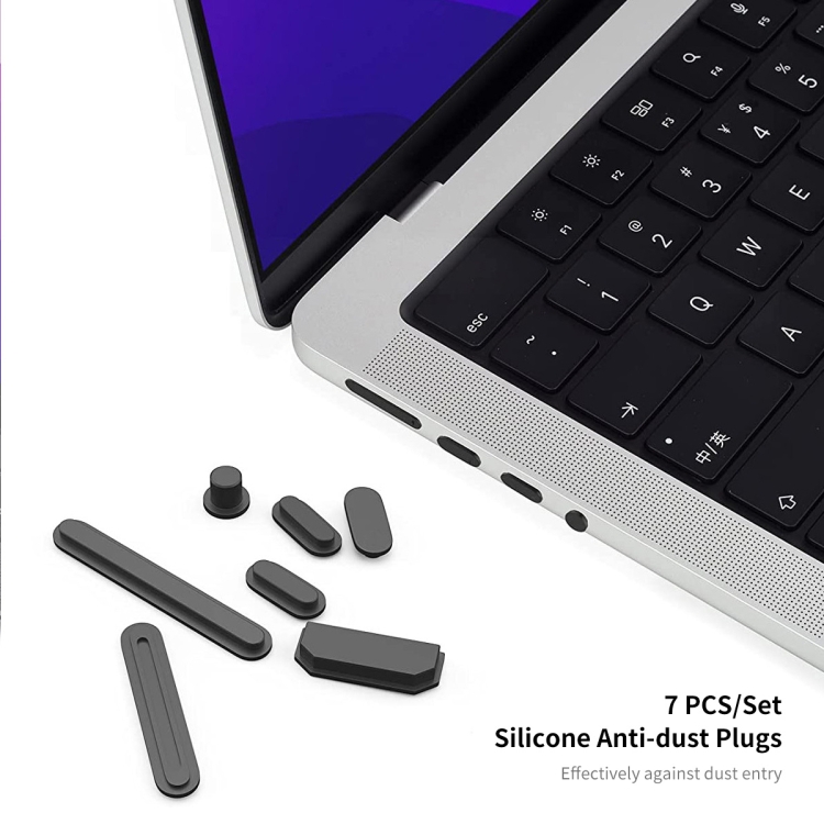 For MacBook Air 13.6 2022/2024 A2681 M2 / A3113 M3 EU Version ENKAY 3 in 1 Crystal Laptop Case with TPU Keyboard Film / Anti-dust Plugs (Deep Purple)